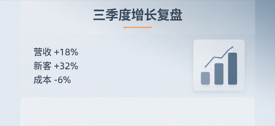 管理层季度汇报数据页